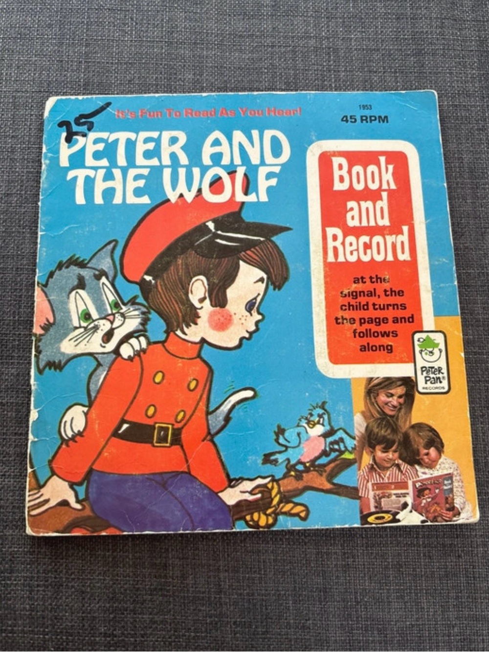 Peter and the Wolf Book and Record 1953 45 RPM